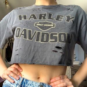 harley davidson tight crop top